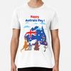 Glad Australien-dag! Roliga Djur ,röd och T-shirt S-5XL Bästa T-shirten