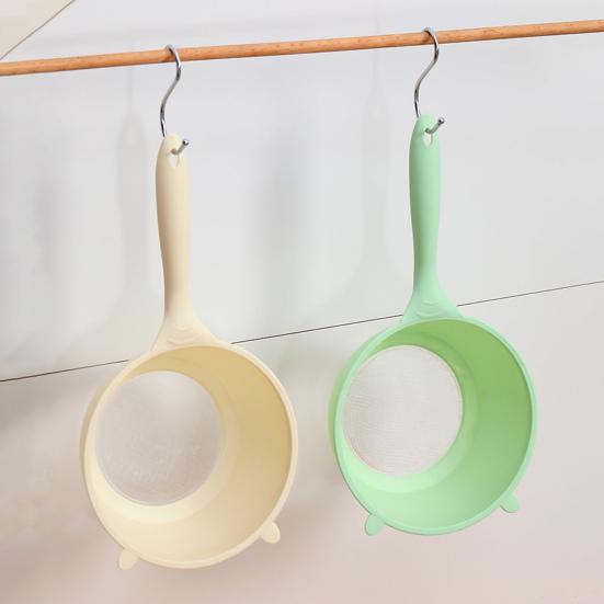 2Pcs Rice Strainer Spoon Fine Mesh Colander for Washing Rice Draining Vegetables Filtering Tea Leaves BPA-Free Plastic Essential Kitchen Tool for