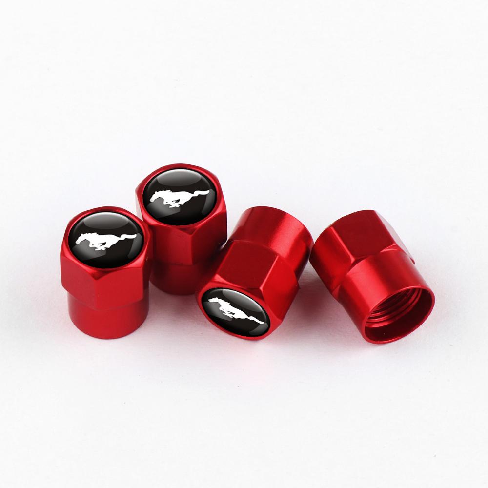 4pcs Car Styling Wheel Tire Valve Cap Stem Cover Auto Accessories For Ford Focus Kuga Mk3 Mondeo Max Fusion Ranger Mustang ST CVW1