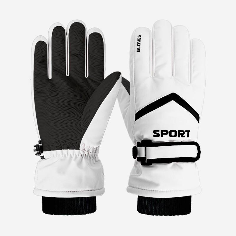 Warm Fleece Ski and Cycling Gloves - Touchscreen Compatible for Women and Men, Ideal for Winter Sports and Outdoor Activities