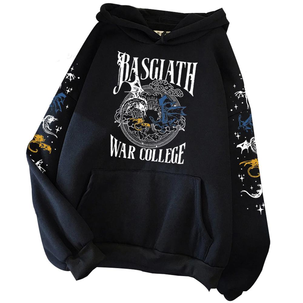 Basgiath War College Hoodie Fourth Wing Drachenreiter Vintage 90er Hoodie Bücherwurm Pullover Tops Streetwear Unisex