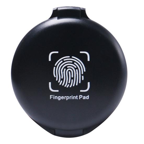 Thumbprint Fingerprint Ink Pad Stamp Pad Waterproof Compact Size Portable Identification Security Fingerprint Black Stamp Ink Pad