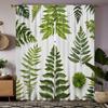 2pcs HD Southeast Asia Rainforest Green Leaf Curtain Green Tie Digital Printed Curtain Home Decoration Style Decorate Living