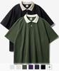 FP142 [2Pack] Double Cotton Two-Tone Collared Short Sleeve T-Shirt (9 Types) Sjst1412 (A Type)