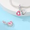 Sweet Romantic Princess Charms S925 Silver Pink Dress Lipstick High Heels Perfume Beads 3mm DIY Fine Jewelry Accessories
