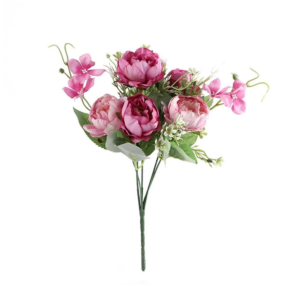 Home Decor Bouquet DIY Peony Flower Imitation Silk Flower Artificial Flowers Fake Flower