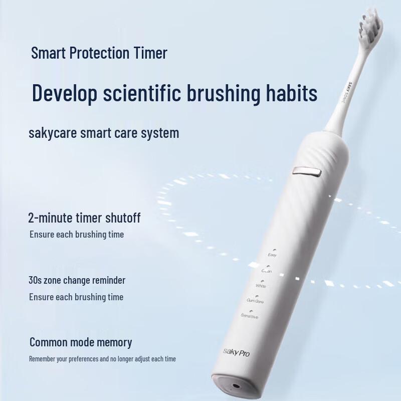 Sakypeo T3 Sonic Electric Toothbrush Bundle CN Plug (adapter Included)