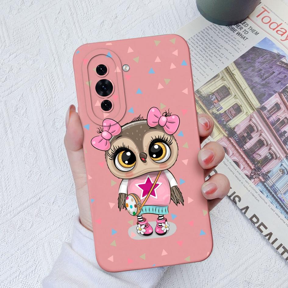 Phone Case For Huawei Nova 4E 5T 6 7 8 9 10 SE 11 Pro P30 P40 Lite Soft Matte Liquid Silicone Cover Cute Fashion Cat Shockproof For Huawei Bumper