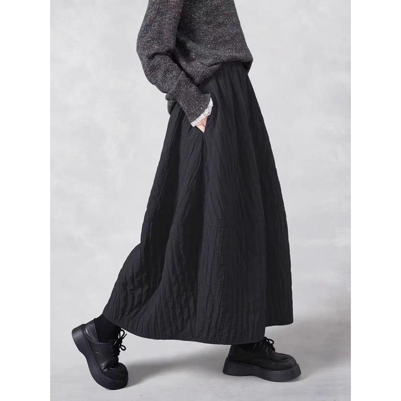 Women's 2026 New Autumn High-Waisted A-Line Lantern Skirt - Versatile, Warm, Slimming, Mid-Length.