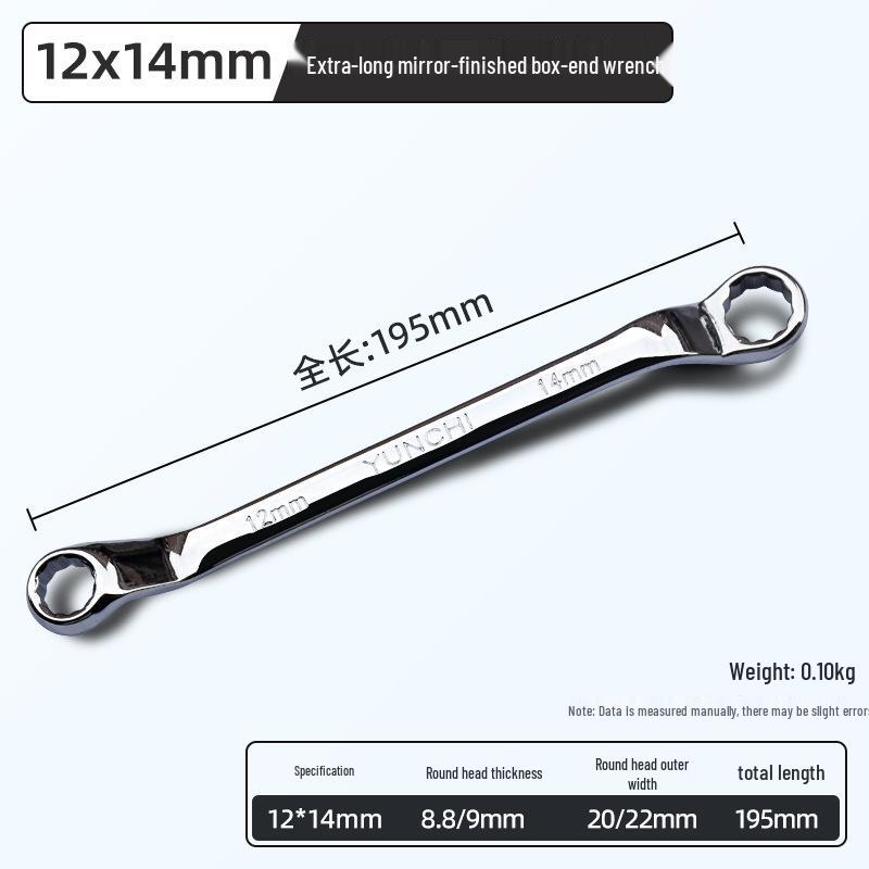 Spiegelafwerking Dubbelzijdige Ringsleutelset: 8-55mm Brillen- & Autoreparatiegereedschap
