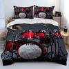 3D Drumstel Muziekinstrumenten Dekbedovertrek Beddengoedset,Dekbedovertrek Bedset Dekbedovertrek Kussensloop,King Queen Size Beddengoedset Volwassene
