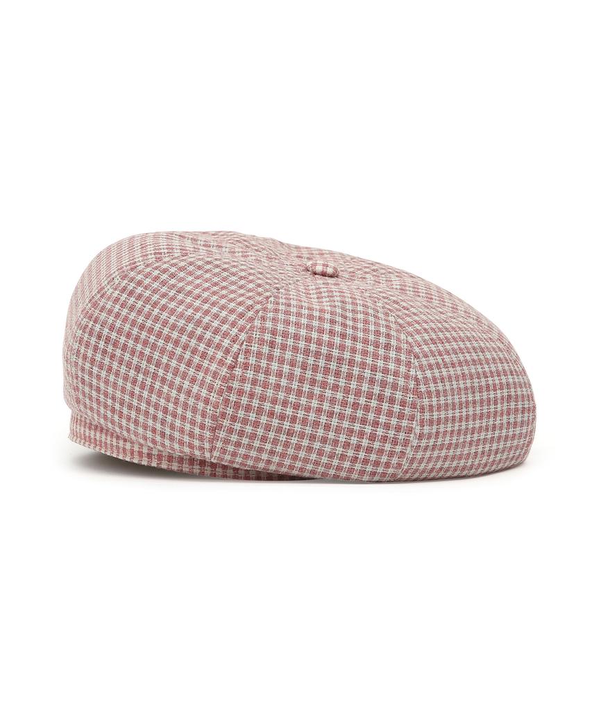 Eondeokeonteulolseutyudio Cotton 8-Panel Adjustable Classic Beret Bread Beret / Mods / Pink