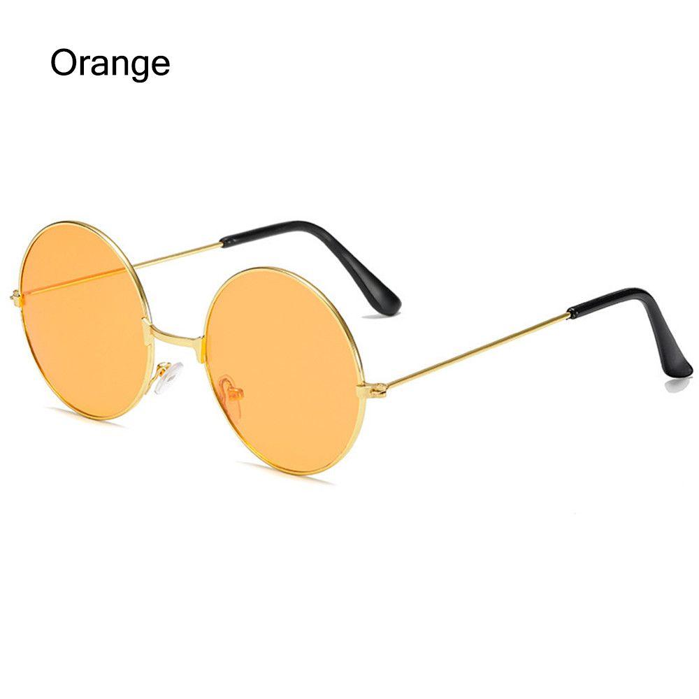 Fashion Disco Hippie Women Men Circle Glasses Round Sunglasses Metal Ladies And Gentlemen's Party Dance Party Eyewear