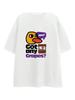 Womens Playful Grapes and Ducks Joke Print TShirt Cotton Crew Neck Short Sleeve TShirt Casual Party Wear for Everyday Styling
