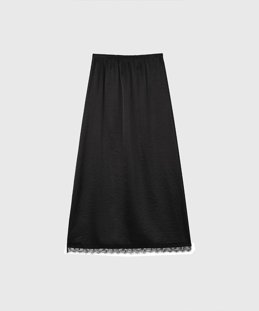 Kwinseulaebis Spitzen Satin Spitze Midi Rock
