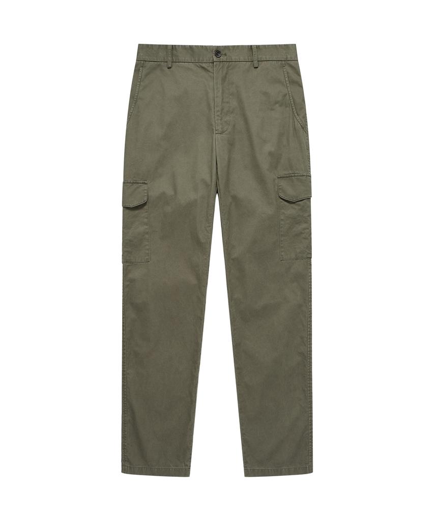SOLEW Bio-Washed Cargo Chino Pants_Grayish Khaki