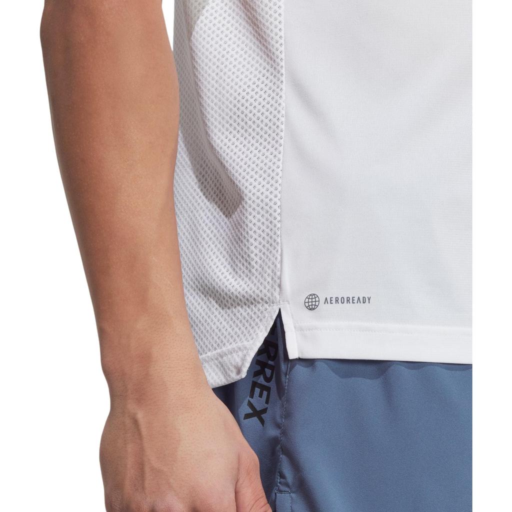 Adidas Agravic Trail Running Tee With Alphabet Print Men Top White HT9442