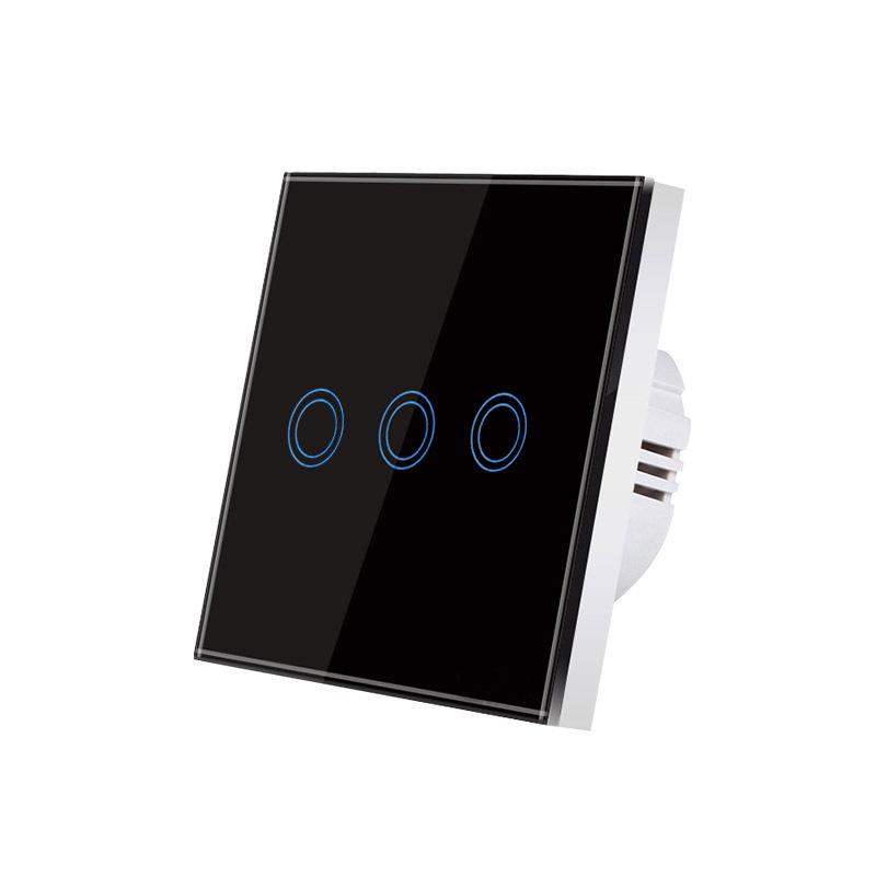European Touch Switch AC100-240V LED Backlight Panel Tempered Crystal Glass Wall Lamp Induction ZPG