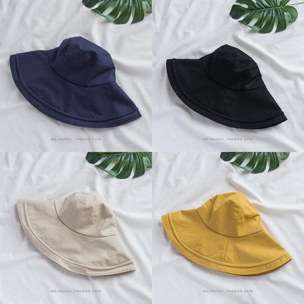 Sun Protection Fisherman Hat With Wide Brim For Women Summer Beach Outdoor Sunshade Cap