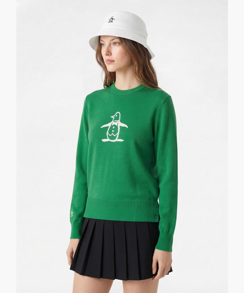 Meonsingweeo Women'S Signature Sweater Green Mr122Lsw11