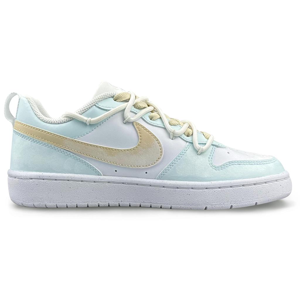 Nike Court Borough Low Sea Salt Coconut Low Top Skateboard Shoes GS White Blue DV5456-106(Team79-)