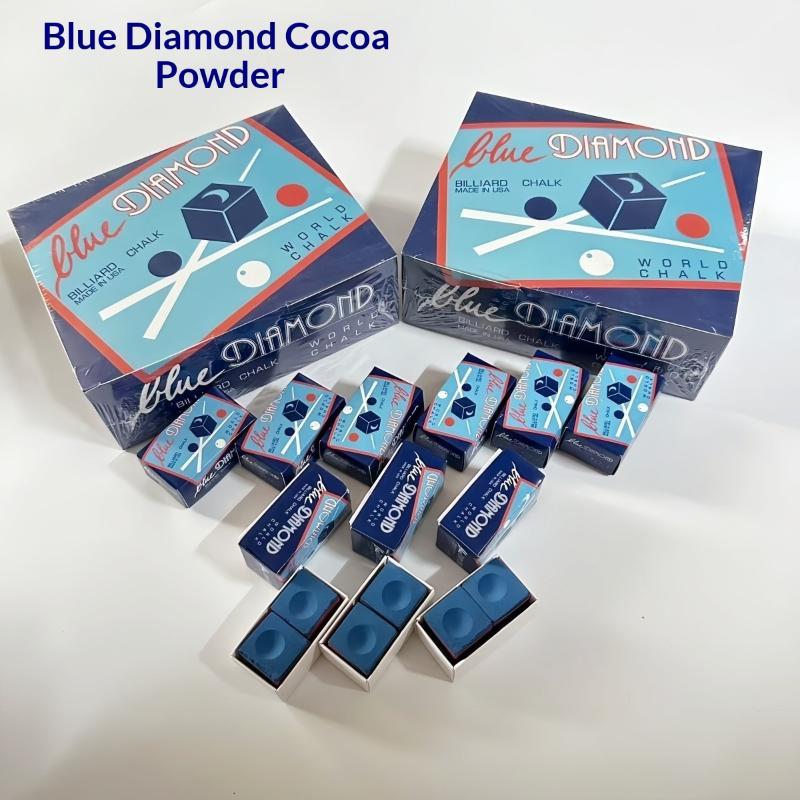 Blue Diamond Billiard Cue Chalk Strong Friction Long Lasting Non-Slip for Professional Billiard Training Matches