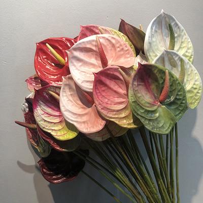 57CM Plastic Fake Single Stem Anthurium Artificial Anthurium Artificial Flowers