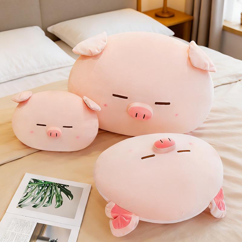 Oreiller Peluche Cochon Visage Géant - Coussin Mignon pour Sieste au Bureau & Poupée de Canapé, Cadeau d'Anniversaire Parfait