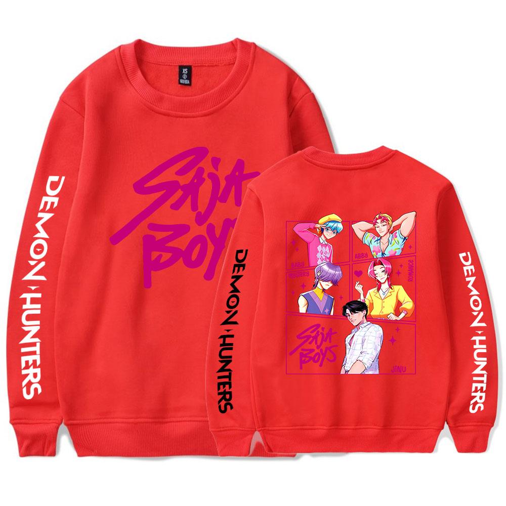 KPop Demon Hunters Saja Boys Cartoon Movie Crewneck Long Sleeve Streetwear Men Women Pullover Sweatshirts