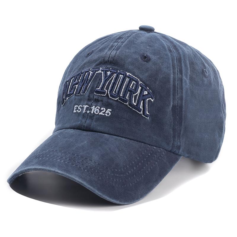 Heta rean Tvättad bomull Vintagekeps Hög kvalitet NEW YORK Bokstavsbroderi Baseballkeps Män och Kvinnor Utomhussporter Kepsar