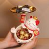Living Room Entrance Key Holder Neo Chinese Style Creative Storage Tray Cartoon Cute Fortune Cat Tray for Home Porch Living Room