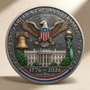 Yousheng 1/2 Stück Amerika 250. Jahrestag Souvenir Münze Graviert Geschichte der Vereinigten Staaten Sammlermünze US 250. Runde Metall Andenken Abzeichen Patriotisch