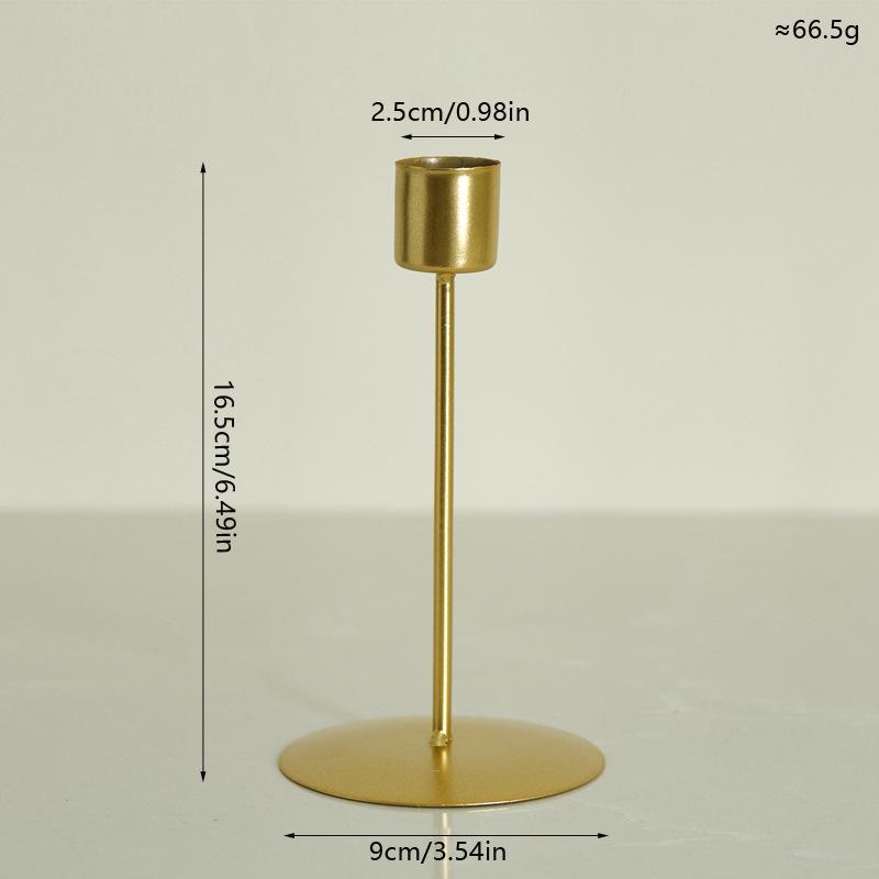 European Style Metal Candle Holders Simple Golden Wedding Decoration Bar Party Living Room Decor Home Decor Candlestick