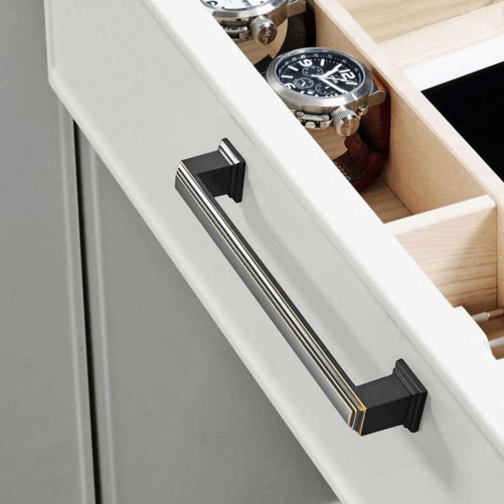 Thick Solid Cabinet Handles Square Door Knobs Minimalist Drawer Pulls  Kitchen Cabinets