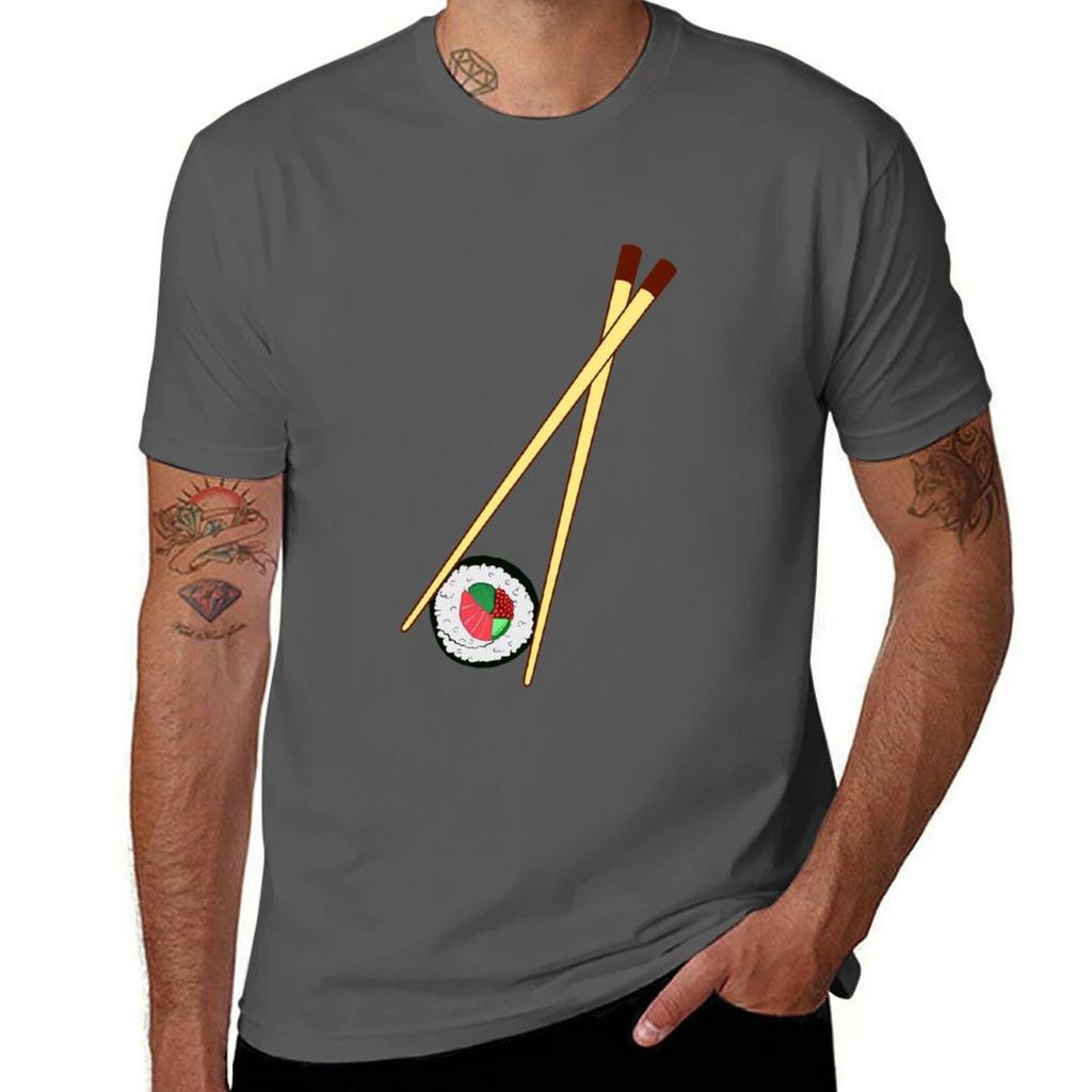 Chopsticks With Sushi Roll TShirt Unisex t shirt cotton Unisex t shirt heavy cotton printed t shirts for Unisex TShirt