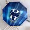 C.F. Monterrey Pattern, Automatic Folding Umbrella, Portable and Foldable Design, 8 Ribs, a Christmas or Birthday Gift.