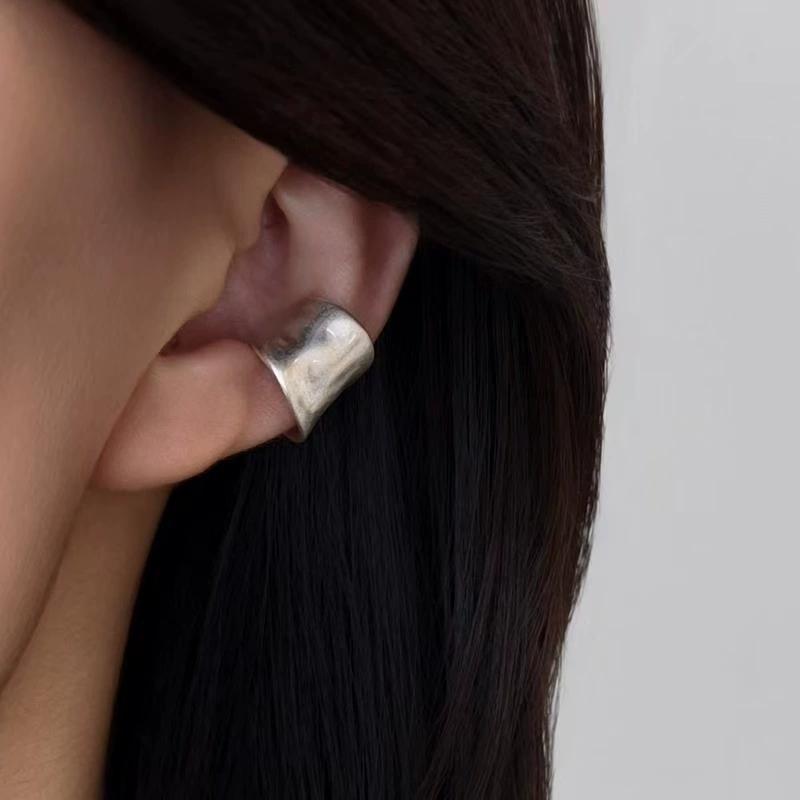 Vintage Falešný Piercing Earcuff Dvojitý Kruhový Náušník Falešné Náušnice pro Ženy Muže Hiphop Manžety Klipsy na Uši Doplňky Korejská Móda