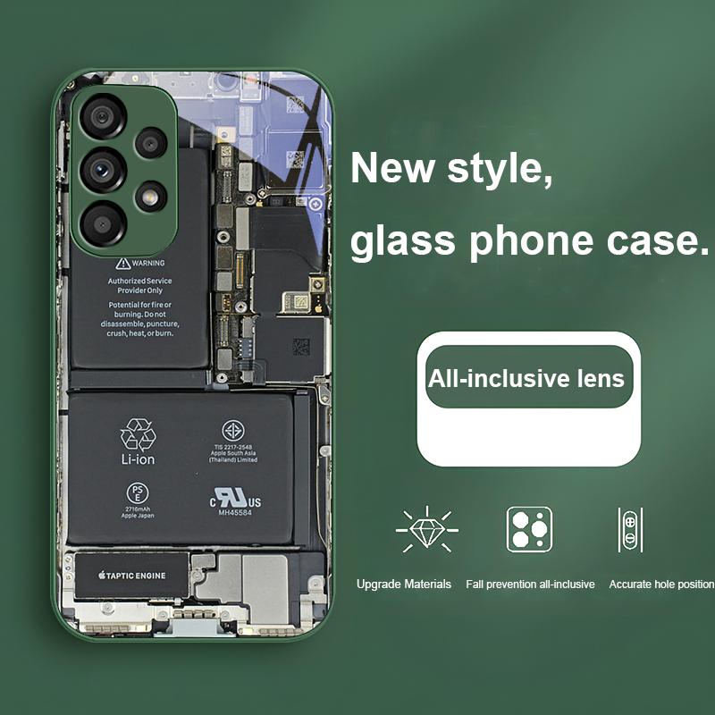 Креативна друкована плата для Samsung Galaxy S24 Plus S20 21 FE S23 Ultra S8 9 A70 72 73 50 51 52 53 Захисний скляний чохол для телефону