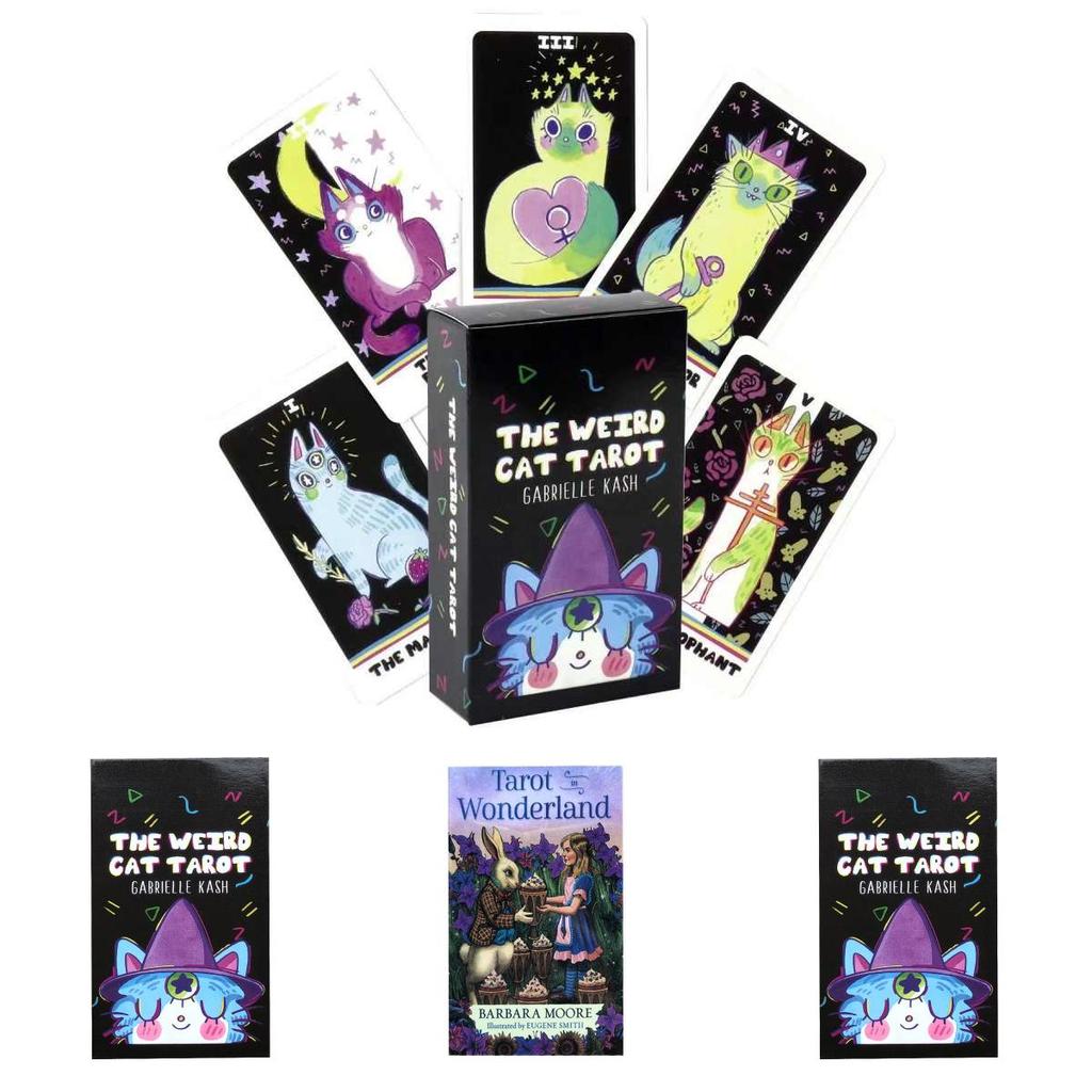 The Weird Cat Tarot In Wonderland Cards With Card Box For Collectors And Gift Use
