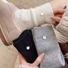 Damen Dicke Schale Lange Stulpe Wolle Herbst und Winter Bestickte Dicke Einfarbige Frotteesocken Mittelwaden-Socken