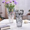 Nordic Crystal Glass Vase, Large Diameter for Fresh Flowers and Green Plants, Elegant Home and Hotel Décor.