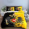 Imperial Eagle Yellow-Black Set Bedding Duvet Cover Set Duvet Cover Pillowcases  (1 * Duvet Cover 2 * Pillowcases, Without Duvet Insert)