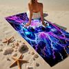 Electric Gaming Control Beach Towel, Super Soft Microfiber, Gift for Her/Him, Birthday, for Pool, Beach, Travel, Home Decor Fan Gifts