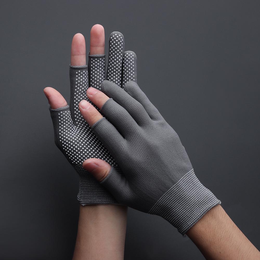 Sports/Biking Stretch Open/Half Fingers Driving Mittens Sun Protection Anti-Slip Fishing Gloves