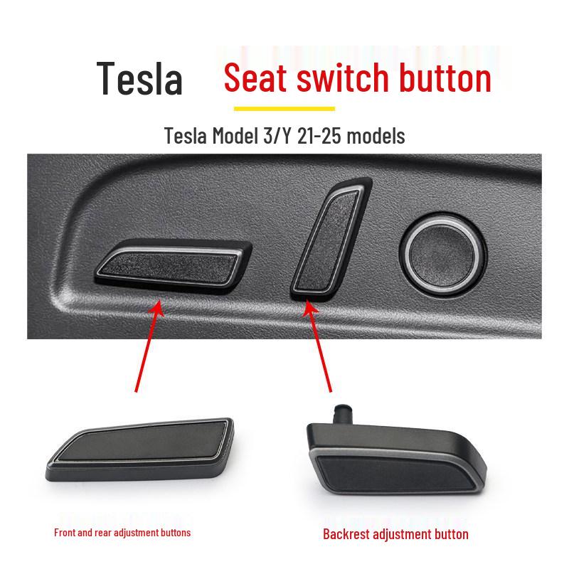 Tesla Model 3 & Y Stoelverstelknoppen: Elektrische Rugleuning Schakelaar voor Bestuurder & Passagier