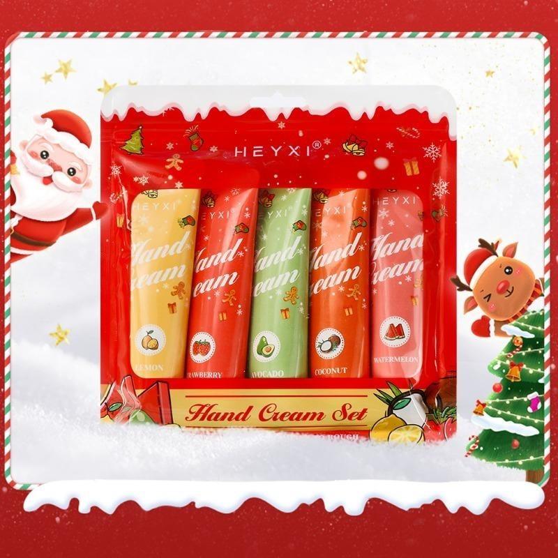 Kerst Handcrème Set van 5 Hydraterend en Hydraterend Houdt Uw Huid Zacht en Glad Geschikt voor Koud Weer Voor Alle Huidtypes Perfect Kerstcadeau