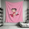 Betty Boop Wall Tapestry Aesthetic Wall Hanging Printed Fabric Blanket Decorative Tapestries for Bedroom Living Room Home Decor