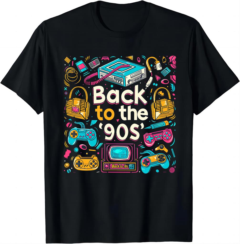 Men's Women's Kids Vintage Retro Back To 90's Graphic Design T-Shirt Camisas Streetwear S Ro