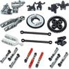 MOC Steering Ball Axle Shock Absorber with Spring Compatible Car Wheel Hub Holder Gear Building Blocks Technical Leduo Bricks