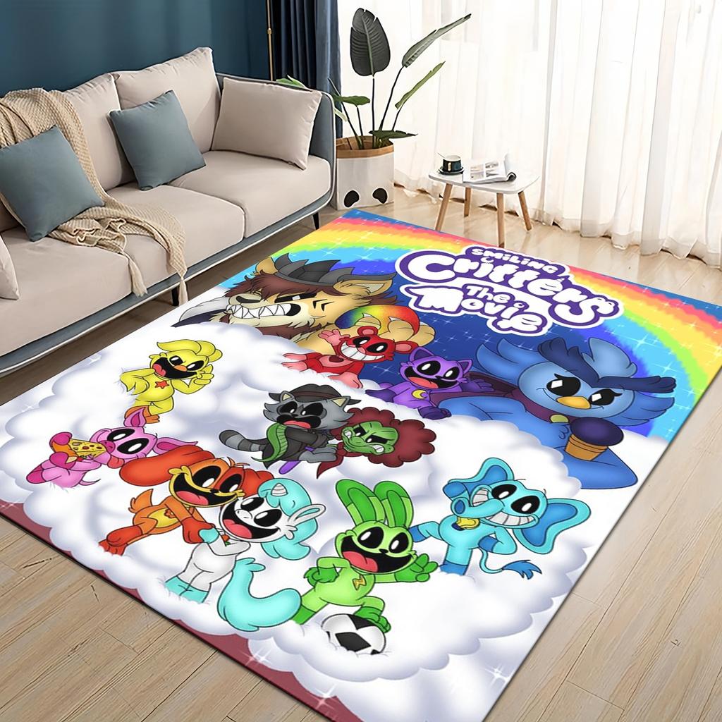 Cartoon S-Smiling C-Critters Katnap Craftycorn Teppich für Wohnzimmer Schlafzimmer Heimdeko, Kinder Spiel Rutschfest für Sofa Fußmatte